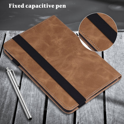 Solid Color Stripe Embossed Leather Tablet Case, For Lenovo M10 Plus 3rd Gen