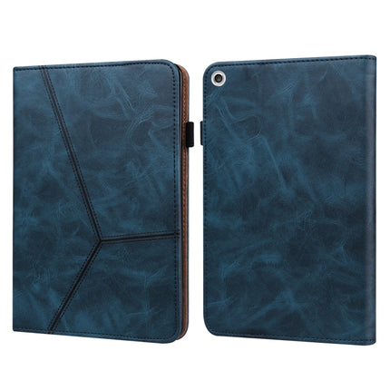 Solid Color Stripe Embossed Leather Tablet Case, For Lenovo M10 Plus 3rd Gen