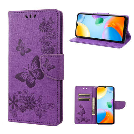 Butterfly Embossed Leather Phone Case, For Xiaomi Redmi 10A, For Xiaomi Redmi 10C, For Samsung Galaxy M23 5G
