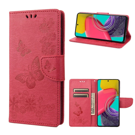 Butterfly Embossed Leather Phone Case, For Samsung Galaxy M53 5G