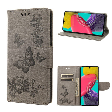 Butterfly Embossed Leather Phone Case, For Samsung Galaxy M53 5G