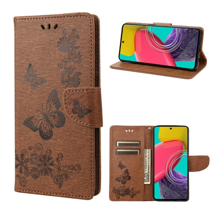 Butterfly Embossed Leather Phone Case, For Samsung Galaxy M53 5G