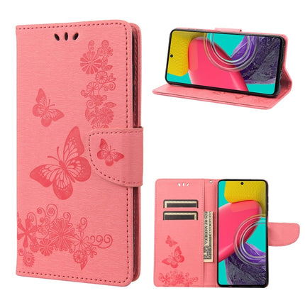 Butterfly Embossed Leather Phone Case, For Samsung Galaxy M53 5G