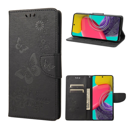 Butterfly Embossed Leather Phone Case, For Samsung Galaxy M53 5G