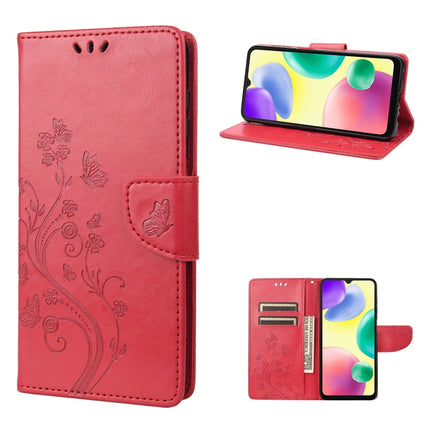 Butterfly Flower Pattern Flip Leather Phone Case, For Xiaomi Redmi 10A, For Xiaomi Redmi 10C, For Samsung Galaxy M23 5G