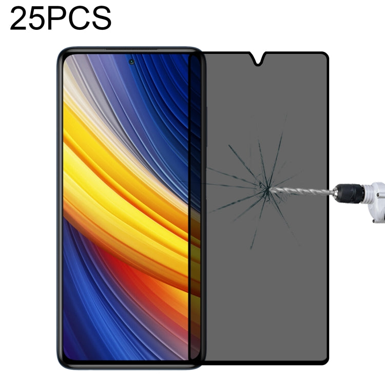 25 PCS Full Cover Anti-peeping Tempered Glass Film For Samsung Galaxy A12