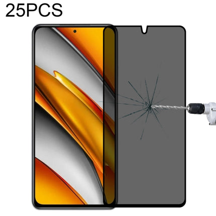 25 PCS Full Cover Anti-peeping Tempered Glass Film For Samsung Galaxy A12