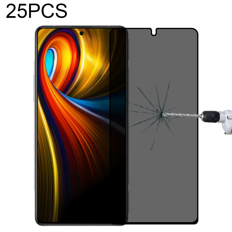 25 PCS Full Cover Anti-peeping Tempered Glass Film For Samsung Galaxy A12