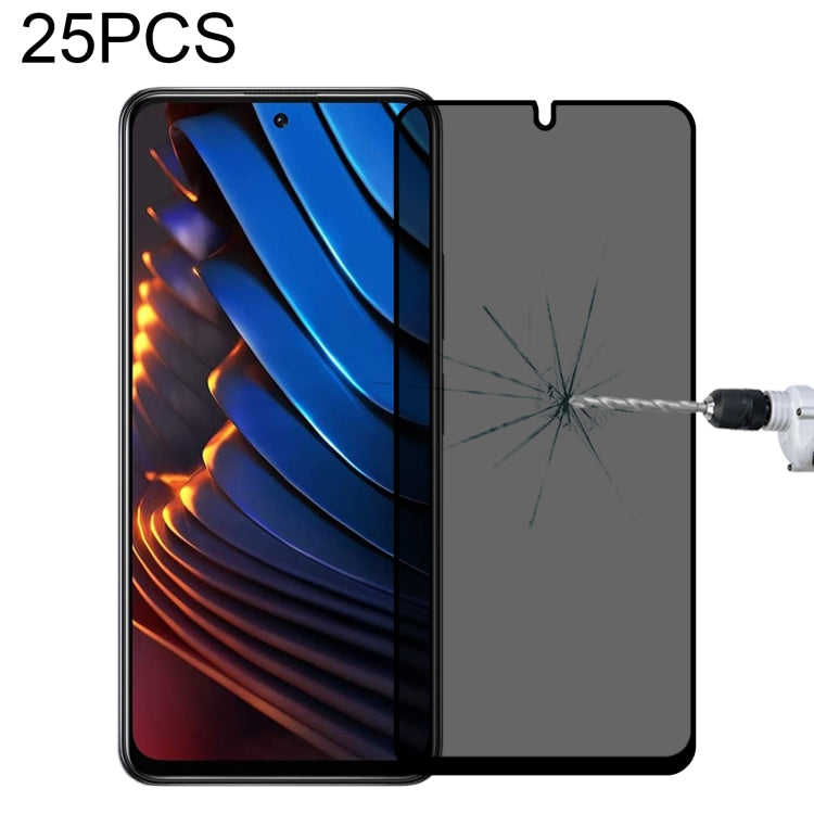 25 PCS Full Cover Anti-peeping Tempered Glass Film For Samsung Galaxy A12