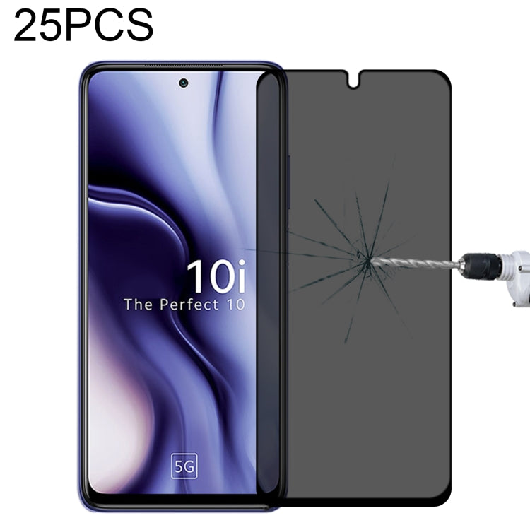 25 PCS Full Cover Anti-peeping Tempered Glass Film For Samsung Galaxy A12
