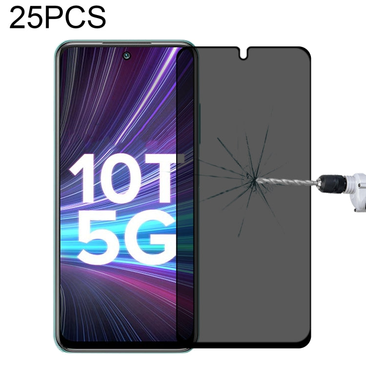 25 PCS Full Cover Anti-peeping Tempered Glass Film For Samsung Galaxy A12