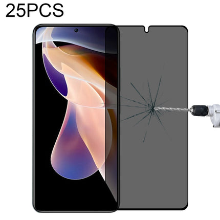 25 PCS Full Cover Anti-peeping Tempered Glass Film For Samsung Galaxy A12