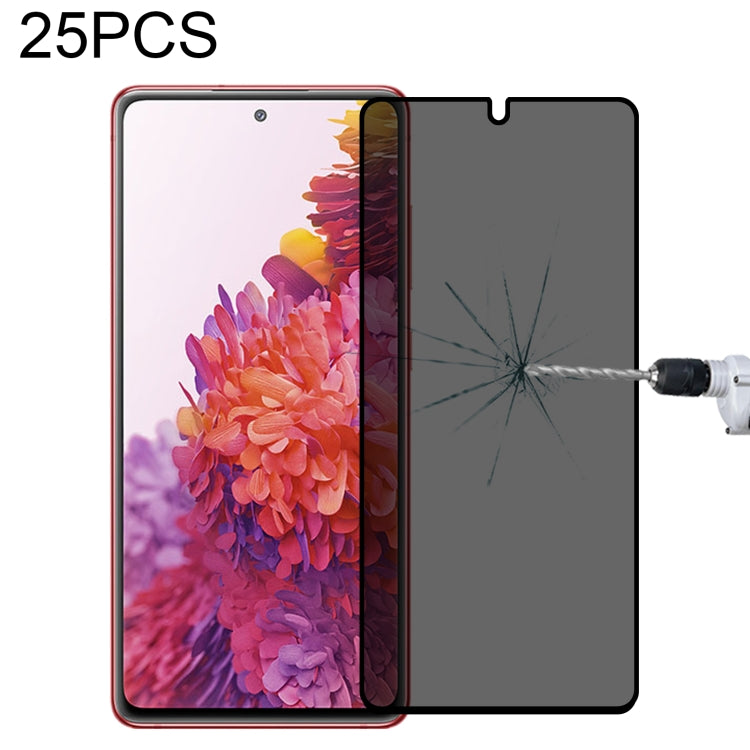 25 PCS Full Cover Anti-peeping Tempered Glass Film For Samsung Galaxy A12