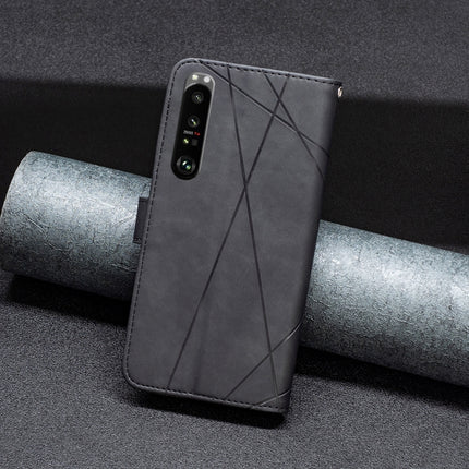 BF05 Magnetic Buckle Rhombus Texture Leather Phone Case, For Sony Xperia 1 III, For Sony Xperia 5 III, For Sony Xperia 10 III