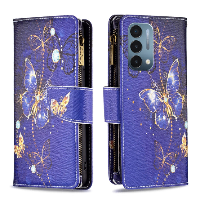 Colored Drawing Pattern Zipper Horizontal Flip Phone Leather Case, For OnePlus Nord N200 5G, For OPPO Find X5 Pro, For OPPO Reno7 5G Global