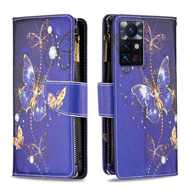 Colored Drawing Pattern Zipper Horizontal Flip Phone Leather Case, For Infinix Zero X Neo, For Infinix Zero X / X Pro