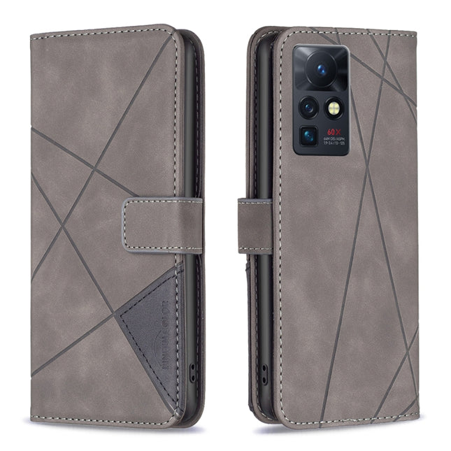 BF05 Magnetic Buckle Rhombus Texture Leather Phone Case, For Infinix Zero X / X Pro