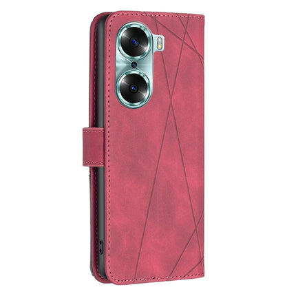Rhombus Texture Magnetic Buckle Horizontal Flip Leather Phone Case, For Honor 60, For Honor 60 Pro