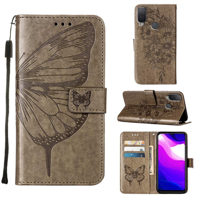 Embossed Butterfly Leather Phone Case, For Alcatel 1L 2021, For Google Pixel 6a 5G, For Google Pixel 7 5G