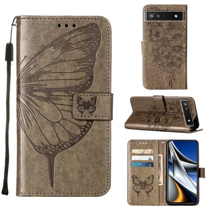 Embossed Butterfly Leather Phone Case, For Alcatel 1L 2021, For Google Pixel 6a 5G, For Google Pixel 7 5G