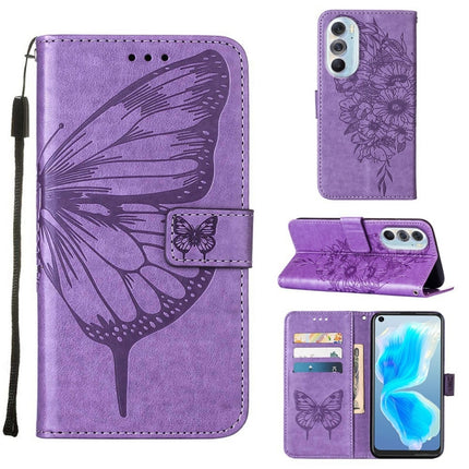 Embossed Butterfly Leather Phone Case, For Motorola Edge X30, For Motorola Moto G Power 2022, For Motorola Moto G Stylus 5G 2022