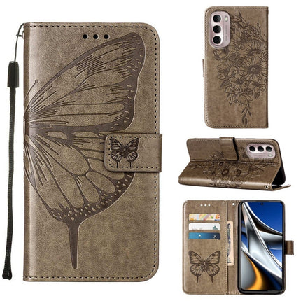 Embossed Butterfly Leather Phone Case, For Motorola Moto G Stylus 4G 2022, For Motorola Moto G22