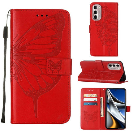 Embossed Butterfly Leather Phone Case, For Motorola Moto G Stylus 4G 2022, For Motorola Moto G22