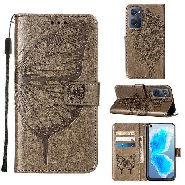 Embossed Butterfly Leather Phone Case, For OPPO Realme 9i, For OPPO Realme GT Neo3, For OPPO Reno5 Pro 5G
