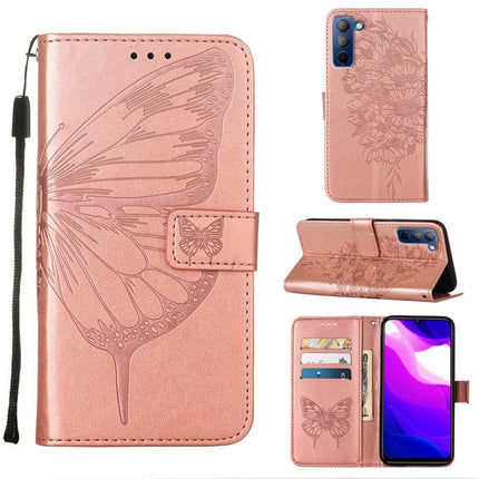 Embossed Butterfly Leather Phone Case, For Tecno Pop 5P, For Tecno Pova 2, For Tecno Pova Neo