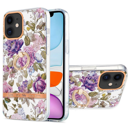 Ring IMD Flowers TPU Phone Case, For iPhone 12 / 12 Pro, For iPhone 12 Pro Max, For iPhone 11, For iPhone 11 Pro Max