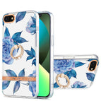 For iPhone SE 2022 / SE 2020 / 8 / 7 / Blue Peony