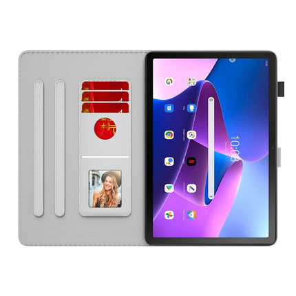Watercolor Pattern Skin Feel Magnetic Leather Tablet Case, For Lenovo Tab M10 Plus 10.6 3rd Gen.