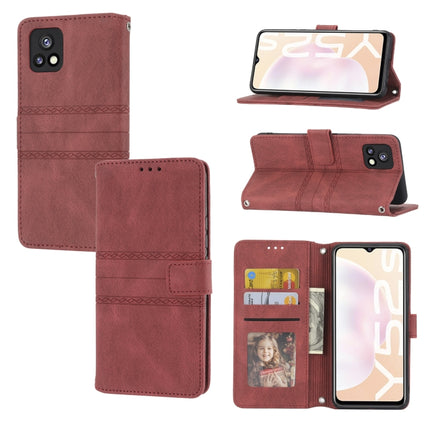 Embossed Striped Magnetic Buckle Horizontal Flip Phone Leather Case, For vivo Y52s, For Motorola Moto G22, For Google Pixel 7, For Xiaomi Poco M4 Pro