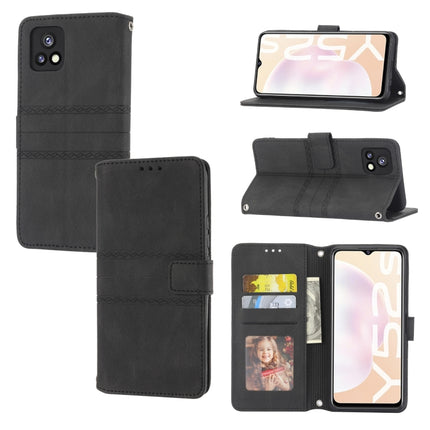 Embossed Striped Magnetic Buckle Horizontal Flip Phone Leather Case, For vivo Y52s, For Motorola Moto G22, For Google Pixel 7, For Xiaomi Poco M4 Pro