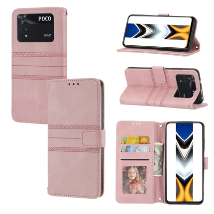 Embossed Striped Magnetic Buckle Horizontal Flip Phone Leather Case, For vivo Y52s, For Motorola Moto G22, For Google Pixel 7, For Xiaomi Poco M4 Pro