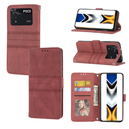Embossed Striped Magnetic Buckle Horizontal Flip Phone Leather Case, For vivo Y52s, For Motorola Moto G22, For Google Pixel 7, For Xiaomi Poco M4 Pro