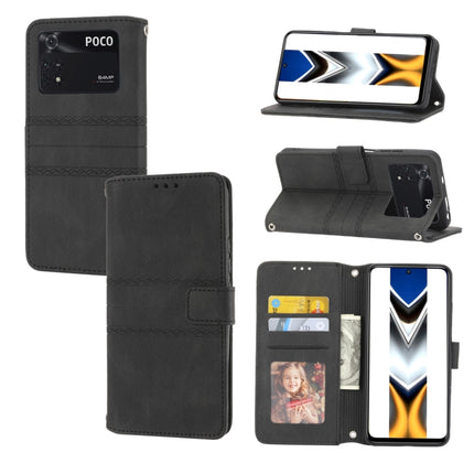 Embossed Striped Magnetic Buckle Horizontal Flip Phone Leather Case, For vivo Y52s, For Motorola Moto G22, For Google Pixel 7, For Xiaomi Poco M4 Pro