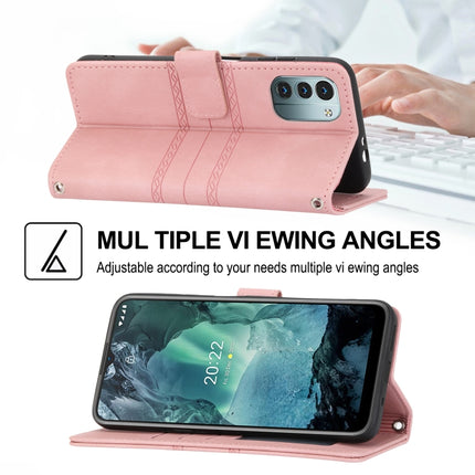 Embossed Striped Magnetic Buckle Horizontal Flip Phone Leather Case, For Nokia G21 / G11, For Google Pixel 7 Pro, For Kyocera Android One S9 / Digno Sanga Edition, For OPPO Realme C31 4G Global