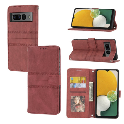 Embossed Striped Magnetic Buckle Horizontal Flip Phone Leather Case, For Nokia G21 / G11, For Google Pixel 7 Pro, For Kyocera Android One S9 / Digno Sanga Edition, For OPPO Realme C31 4G Global