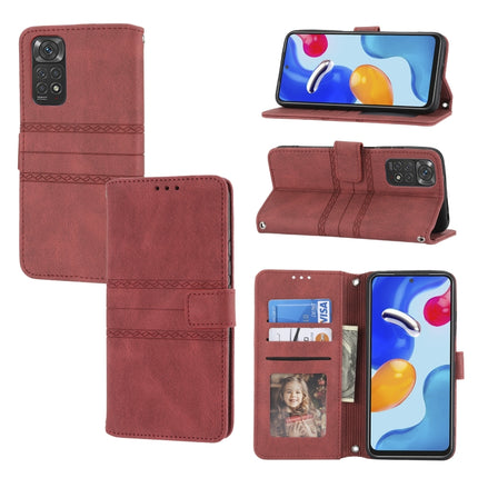 Embossed Striped Magnetic Buckle Horizontal Flip Phone Leather Case, For Xiaomi Redmi 10C 4G Global, For Motorola Moto G Stylus 5G 2022, For Xiaomi Redmi Note 11E, For Xiaomi Redmi 10 5G