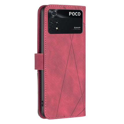 Magnetic Buckle Rhombus Texture Leather Phone Case, For Xiaomi Poco M4 Pro, For Xiaomi Poco M4 Pro 5G