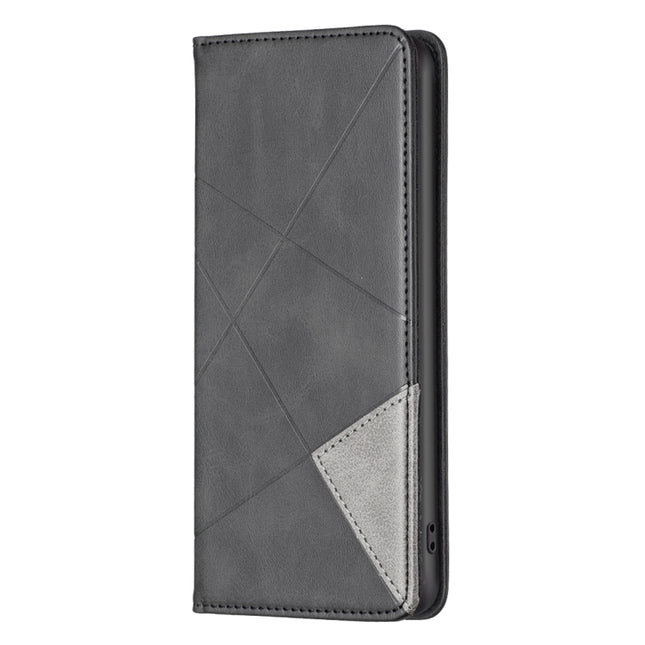 Rhombus Texture Magnetic Leather Phone Case, For Xiaomi Poco M4 Pro, For Xiaomi Poco M4 Pro 5G