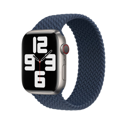 Nylon Braided Watch Band For Apple Watch Series 7 41mm / 6&SE&5&4 40mm / 3&2&1 38mm, 130mm, 145mm, 155mm