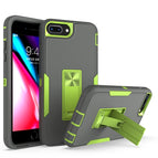 Para iPhone 8 Plus / 7 Plus / Gris oscuro + verde