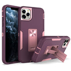 For iPhone 11 Pro Max / Purple Red + Rose Gold