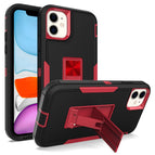 For iPhone 12 mini / Black + Wine Red