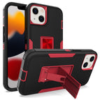 For iPhone 13 mini / Black + Wine Red
