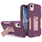 For iPhone XR / Purple Red + Rose Gold