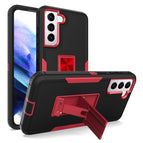 For Samsung Galaxy S21 FE 5G / Black + Wine Red
