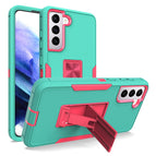 For Samsung Galaxy S21 FE 5G / Green + Rose Red